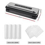 Devanti Food Vacuum Sealer Machine Sealing Cutter 5 Modes Storage Bags 4 Rolls - Front View