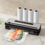 Devanti Food Vacuum Sealer Machine Sealing Cutter 5 Modes Storage Bags 4 Rolls - Top-Down View