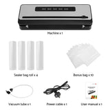 Devanti Food Vacuum Sealer Machine Sealing Cutter 5 Modes Storage Bags 4 Rolls - Side View