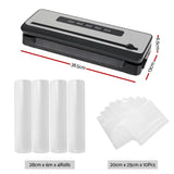 Devanti Food Vacuum Sealer Machine Sealing Cutter 4 Modes Storage Bags 4 Rolls - Front View