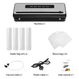 Devanti Food Vacuum Sealer Machine Sealing Cutter 4 Modes Storage Bags 4 Rolls - Side View