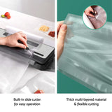 Devanti Food Vacuum Sealer Machine Sealing Cutter 4 Modes Storage Bags 4 Rolls - Rear View