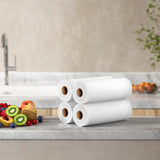4 Rolls Food Vacuum Sealer Bags Storage Saver Heat Sealing Bag Pack 20CMX6M - Top-Down View