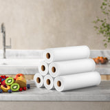 6 Rolls Food Vacuum Sealer Bags Storage Saver Heat Sealing Bag Pack 25CMX6M - Top-Down View