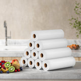10 Rolls Food Vacuum Sealer Bags Storage Saver Heat Sealing Bag Pack 25CMX6M - Top-Down View