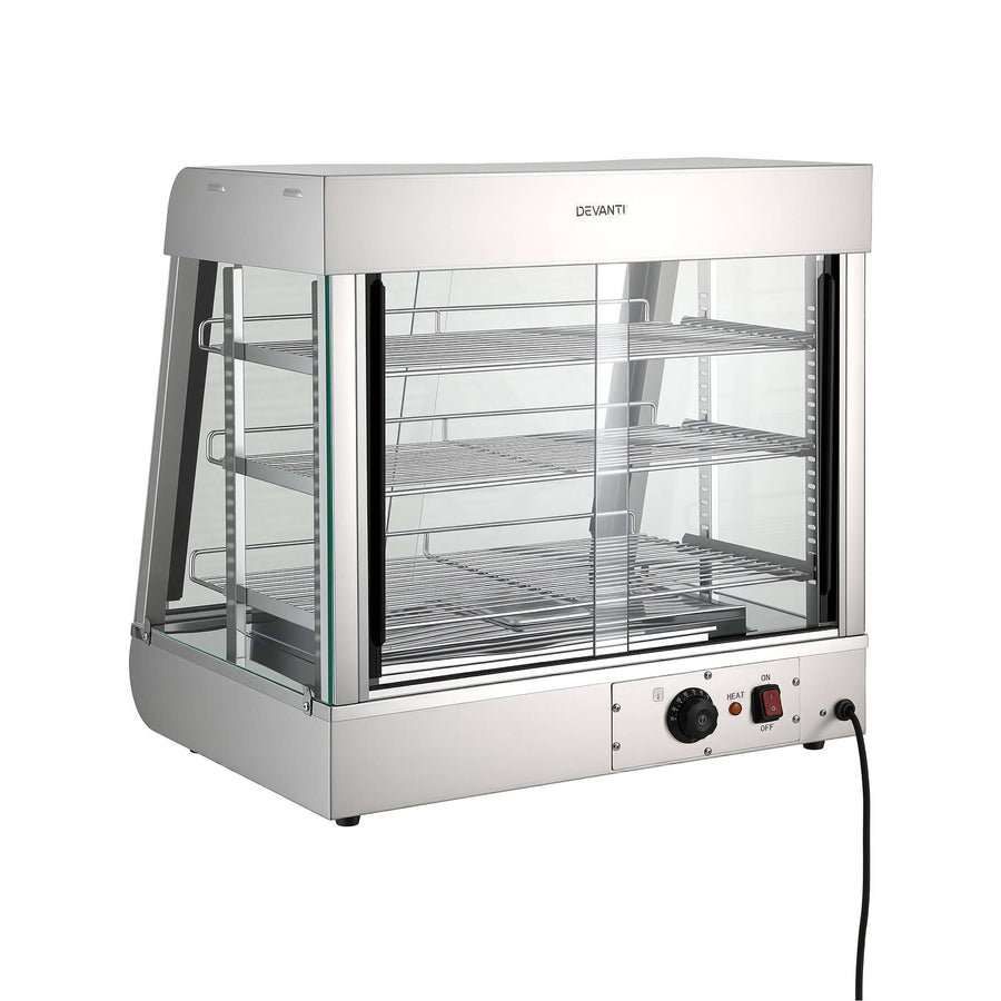 Devanti Commercial Food Warmer 1500W 3 Shelf Heated Display Cabinet