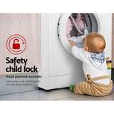 Devanti 8kg Front Load Washing Machine Quick Wash 24h Delay Start Automatic - 45-Degree Angle