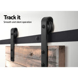 Cefito Sliding Barn Door Hardware Track Set 4m - Rear View