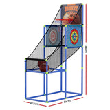 Basketball Arcade Game Electronic Scorer 3 Games Adjustable Kids Blue - Front View