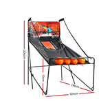 Basketball Arcade Game Electronic Scorer 8 Games Double Shoot Black - Front View