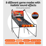 Basketball Arcade Game Electronic Scorer 8 Games Double Shoot Black - Rear View