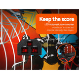Basketball Arcade Game Electronic Scorer 8 Games Double Shoot Black - Close-Up Angle