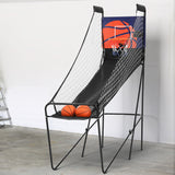 Basketball Arcade Game Electronic Scorer 8 Games Double Shoot Grey - Close-Up Angle