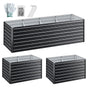 Green Fingers 2-in-1 Raised Garden Bed Kit, 240cm/120cm| 77cm Extra Deep Ergonomic Planter Box | Protect Your Back | Galvanised Steel Vegetable Flower Pot for Outdoor Garden | Includes Gloves & Pegs
