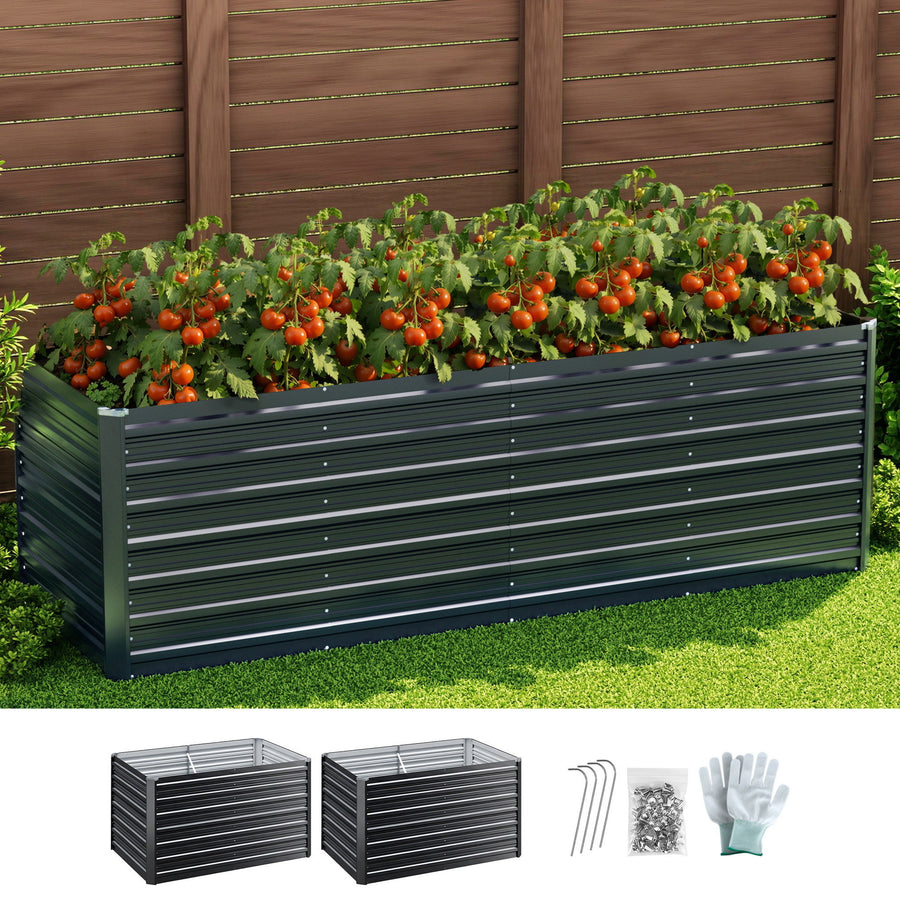 Green Fingers 2-in-1 Raised Garden Bed Kit, 240cm/120cm| 77cm Extra Deep Ergonomic Planter Box | Protect Your, image 9