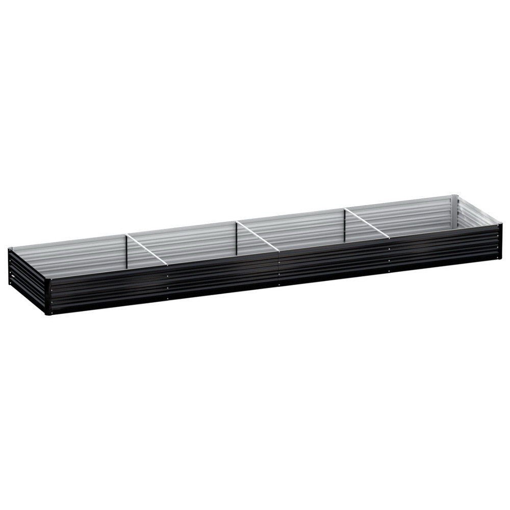 Green Fingers Raised Garden Bed 2 Pcs 210x90cm Planter Box Container Galvanised Metal Outdoor