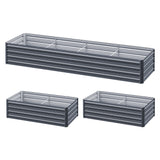 Green Fingers Garden Bed 240X80X45cm Planter Box Raised Container Galvanised Herb - Close-Up Angle
