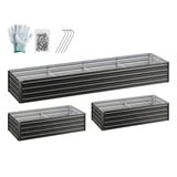 Green Fingers 2-in-1 Raised Garden Bed Kit Ergonomic 45cm Professional Depth 320cm Large Metal Planter Box | Easier Access Veggie Patch | Rust-Proof