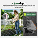 Green Fingers 2-in-1 Raised Garden Bed Kit Ergonomic 45cm Professional Depth 320cm Large Metal Planter Box | Easier Access Veggie Patch | Rust-Proof
