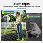 Green Fingers 2-in-1 Raised Garden Bed Kit Ergonomic 45cm Professional Depth 320cm Large Metal Planter Box |, image 5