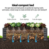 Green Fingers 2-in-1 Raised Garden Bed Kit Ergonomic 45cm Professional Depth 320cm Large Metal Planter Box | Easier Access Veggie Patch | Rust-Proof