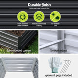 Green Fingers 2-in-1 Raised Garden Bed Kit Ergonomic 45cm Professional Depth 320cm Large Metal Planter Box | Easier Access Veggie Patch | Rust-Proof - Low Angle