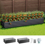 Green Fingers 2-in-1 Raised Garden Bed Kit Ergonomic 45cm Professional Depth 320cm Large Metal Planter Box | Easier Access Veggie Patch | Rust-Proof