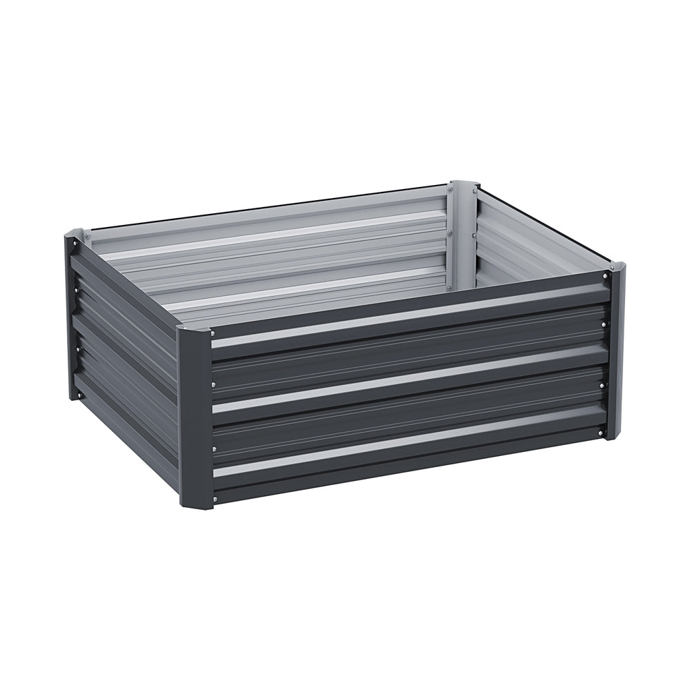 Galvanized Steel Raised Garden Bed Planter Box - 80x60x30cm