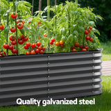 Green Fingers Garden Bed 9 In 1 Modular Planter Box Raised Container Galvanised - Top-Down View