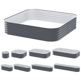 Green Fingers Garden Bed 9 In 1 Modular Planter Box 40CM height - Rear View