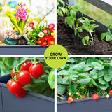Green Fingers Garden Bed Elevated 100X40X80cm Planter Box Raised Container Herb - Top-Down View