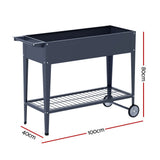 Green Fingers Raised Garden Bed x2 Elevated 100X40X80cm Planter Box Raised Container Herb - Front View