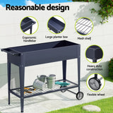 Green Fingers Raised Garden Bed x2 Elevated 100X40X80cm Planter Box Raised Container Herb - Rear View