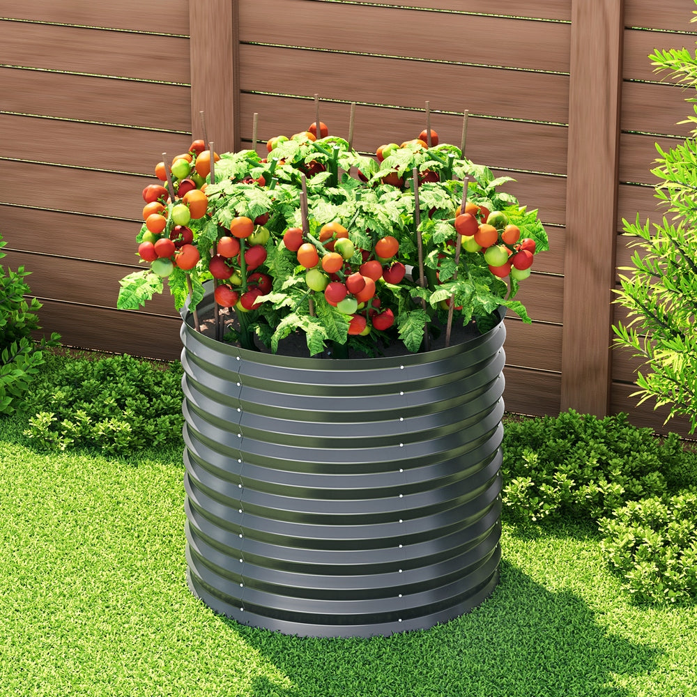 Galvanized Steel Raised Garden Bed Planter Box - 80x68cm