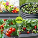 Green Fingers Garden Bed 80X68cm Planter Box - Rear View