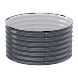 Green Fingers Garden Bed 90X45cm Planter Box Raised Container Galvanised Steel - Close-Up Angle