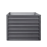 Green Fingers 2x Garden Bed 100x100x77cm Planter Box Raised Container Galvanised - Top-Down View