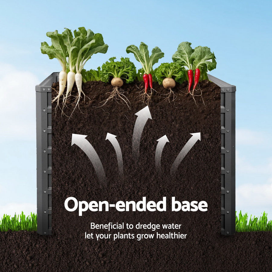 Green Fingers 2x Garden Bed 100x100x77cm Planter Box Raised Container Galvanised, image 5