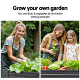 Green Fingers 2x Garden Bed 100x100x77cm Planter Box Raised Container Galvanised - Close-Up Angle