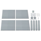 Green Fingers 2x Garden Bed 100x100x77cm Planter Box Raised Container Galvanised - Low Angle