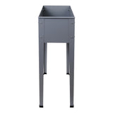Green Fingers Garden Bed Elevated 100X80X30cm Planter Box Container Galvanised - Side View