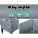Green Fingers Garden Bed Elevated 100X80X30cm Planter Box Container Galvanised - 45-Degree Angle