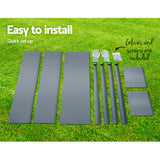 Green Fingers Garden Bed Elevated 100X80X30cm Planter Box Container Galvanised - Rear View