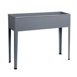 Green Fingers Garden Bed Elevated 100X80X30cm Planter Box Container Galvanised - Close-Up Angle
