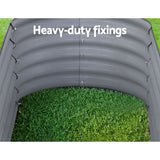 2x Green Fingers Raised Garden Bed 160X80X42cm Oval Planter Box Raised Container Galvanised - 45-Degree Angle
