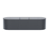 Green Fingers Garden Bed 240X80X56cm Oval Planter Box - Side View
