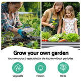 Green Fingers Garden Bed 240X80X56cm Oval Planter Box - Top-Down View