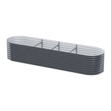 Green Fingers Garden Bed 320X80X56cm Oval Planter Box - 45-Degree Angle