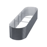Green Fingers Garden Bed 320X80X56cm Oval Planter Box - Top-Down View