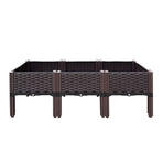 Green Fingers Garden Bed 120x40x36cm PP Planter Box Raised Container Growing Herb